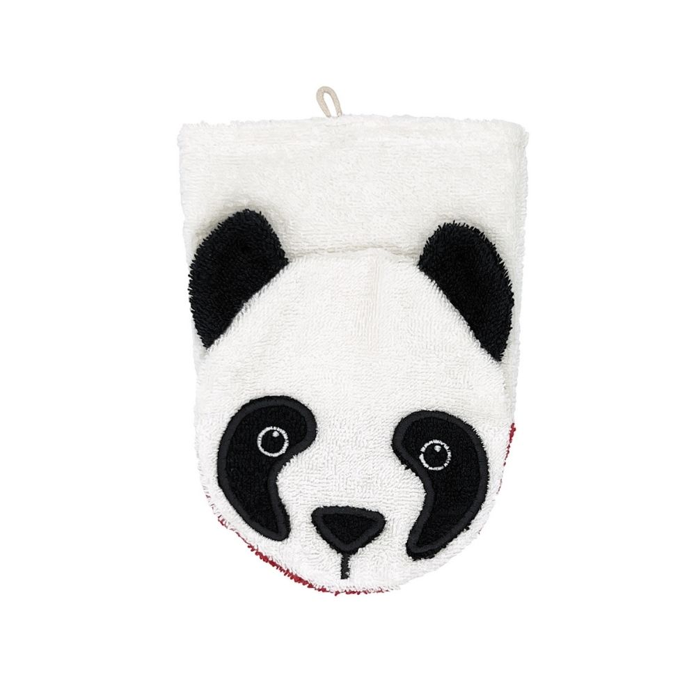 FURNIS Gant de toilette en coton BIO – Panda