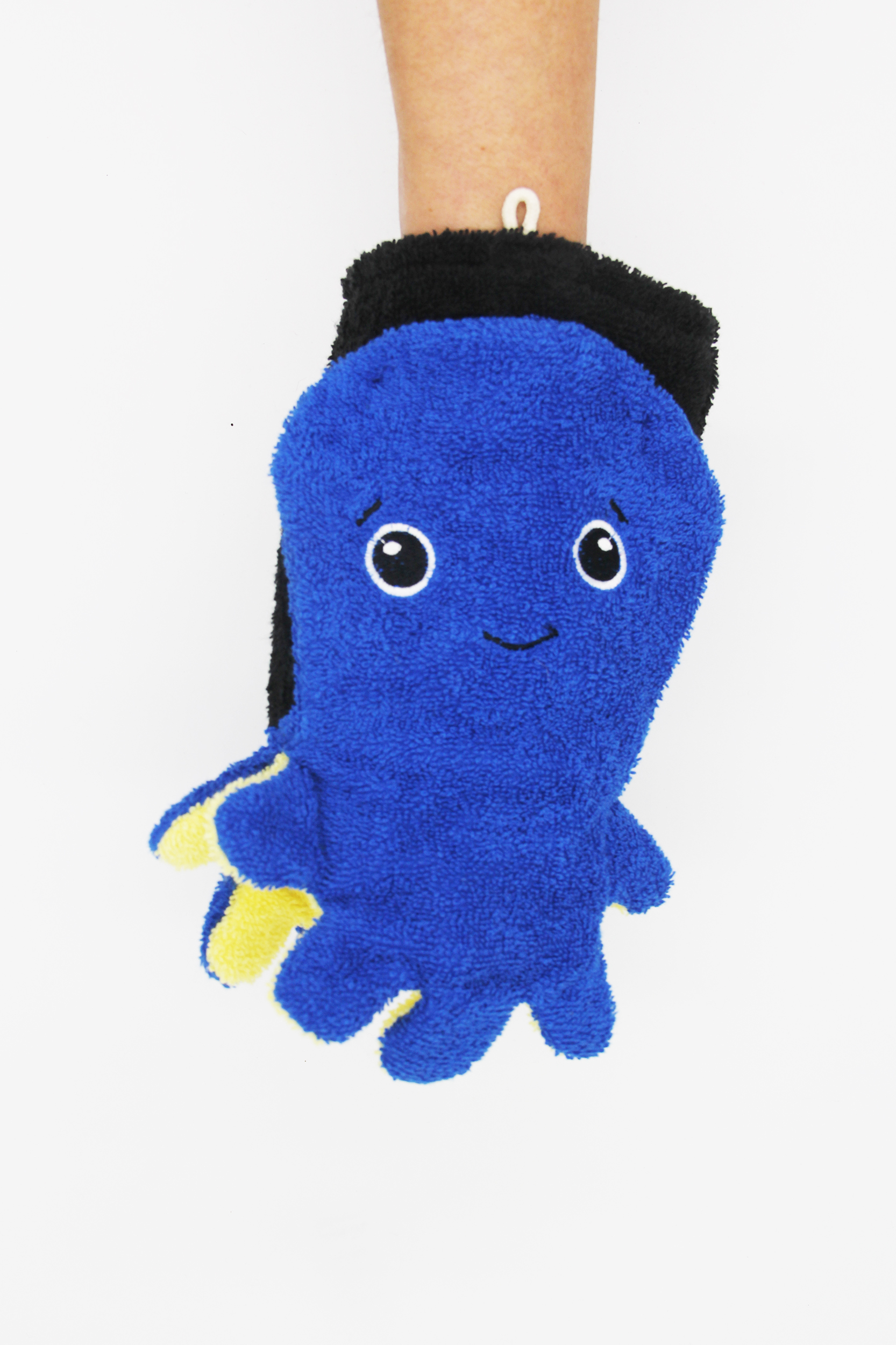 FURNIS Gant de toilette en coton BIO – Pieuvre bleue – Image 3