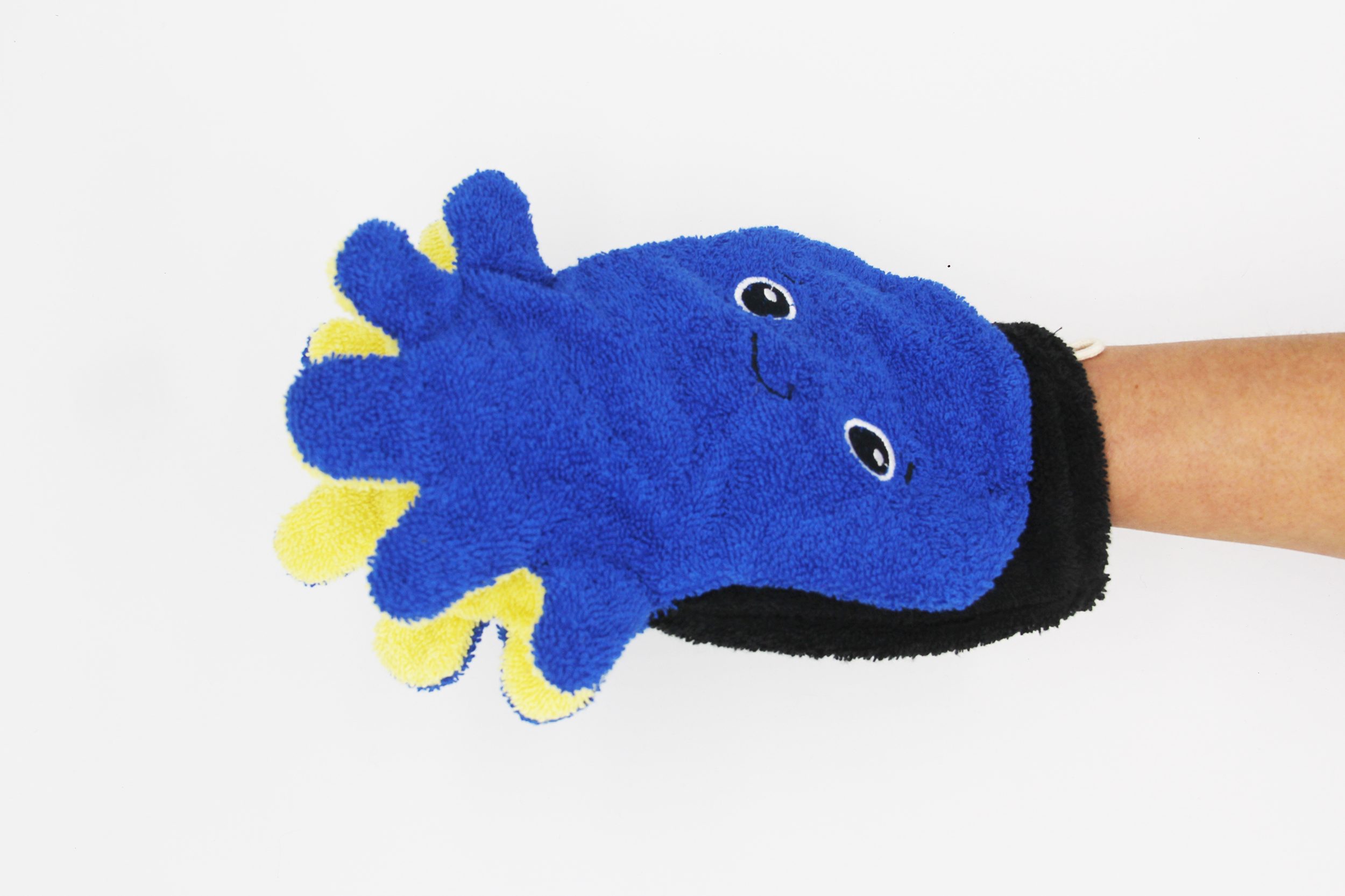 FURNIS Gant de toilette en coton BIO – Pieuvre bleue – Image 4