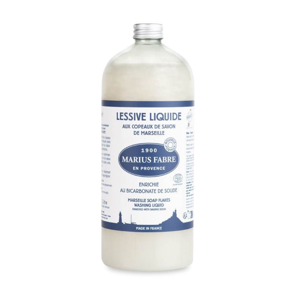 Lessive aux copeaux de savon de Marseille et bicarbonate – 1L
