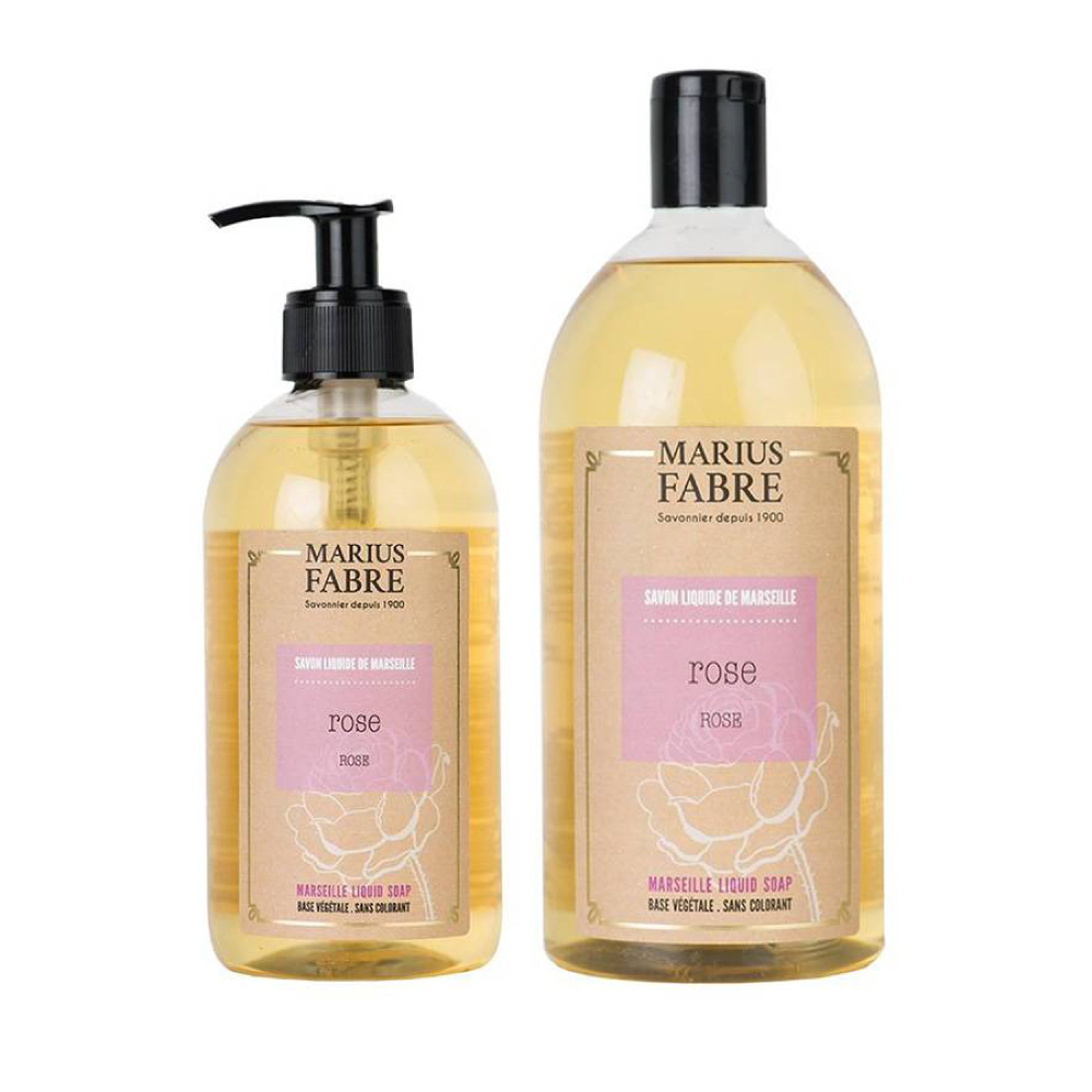 Savon liquide de Marseille Pompe 400ml – Rose – Image 2