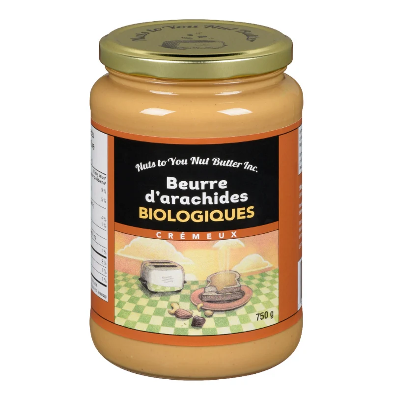 Beurre d'Arachides Crémeux Biologiques – Image 2