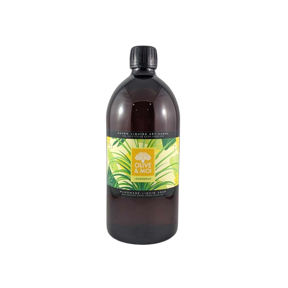 Savon Liquide recharge 100% Olive Extra Vierge BIO 1L – Lemongrass