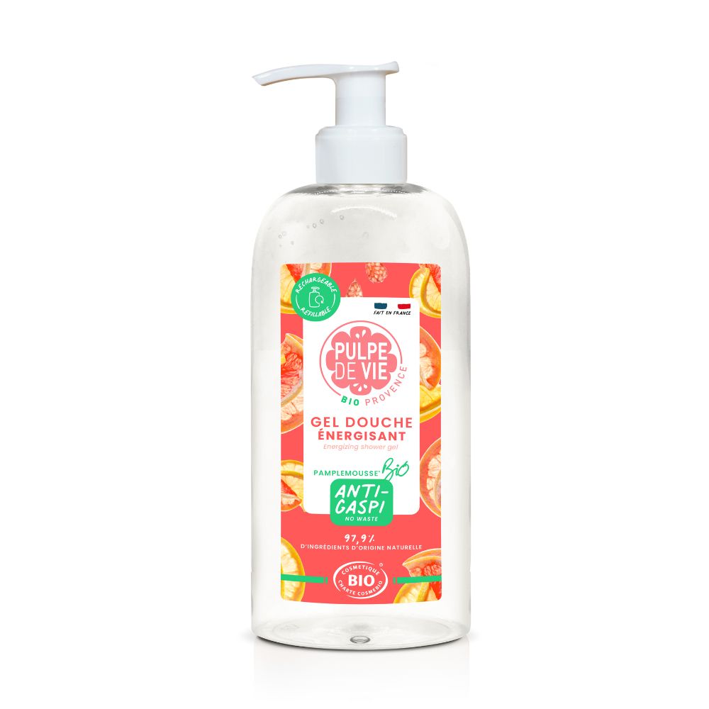 Gel douche énergisant au pamplemousse BIO – 400ml