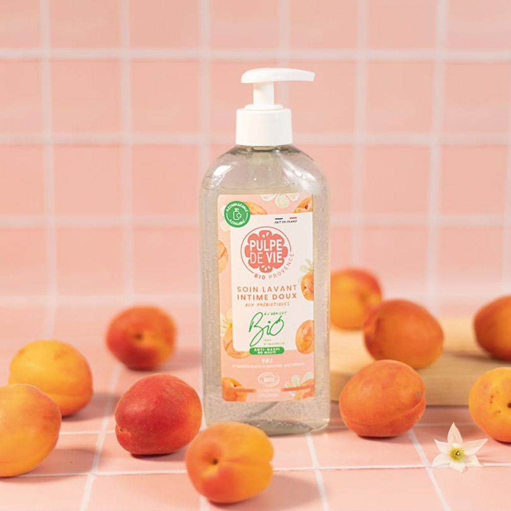Soin lavant intime doux à l’abricot Bio – 400ml – Image 2