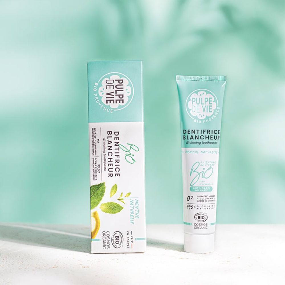 Dentifrice blancheur au citron goût de menthe naturelle – 75ml