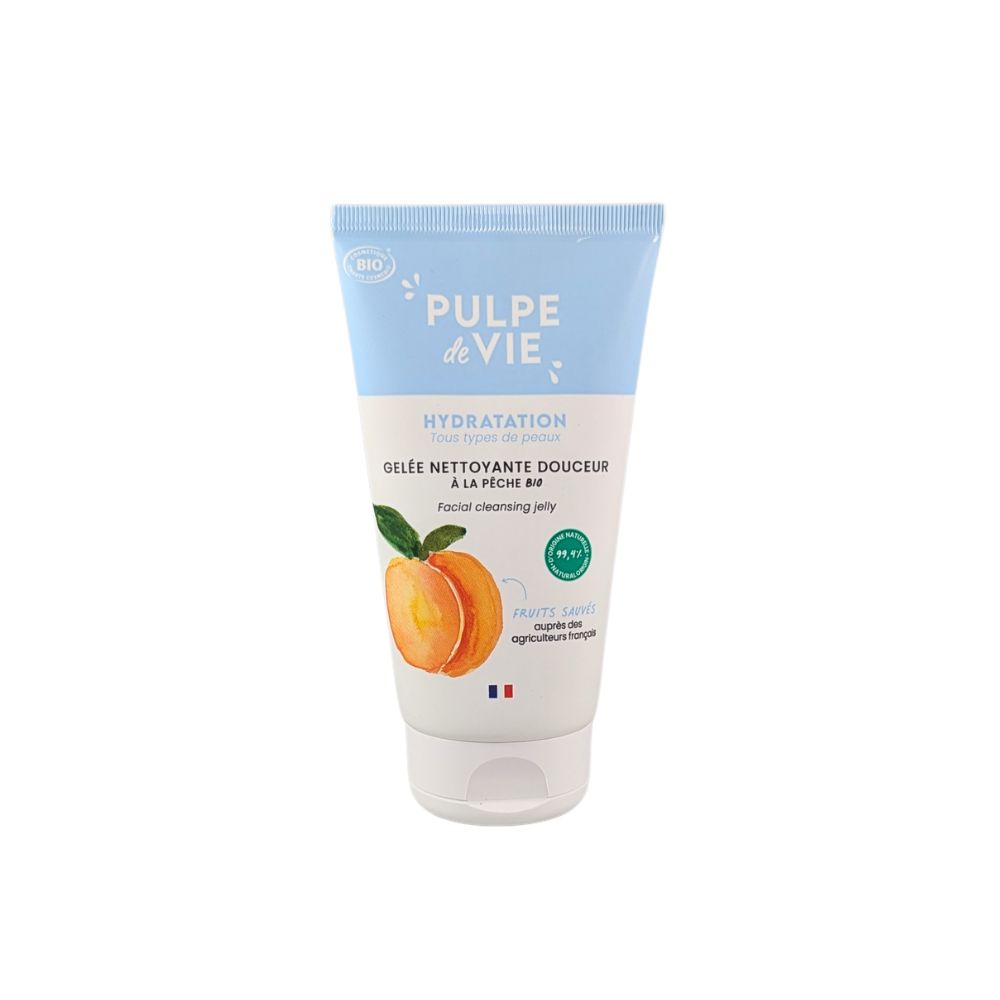 Gelée nettoyante visage à la pêche Bio – 150 ml