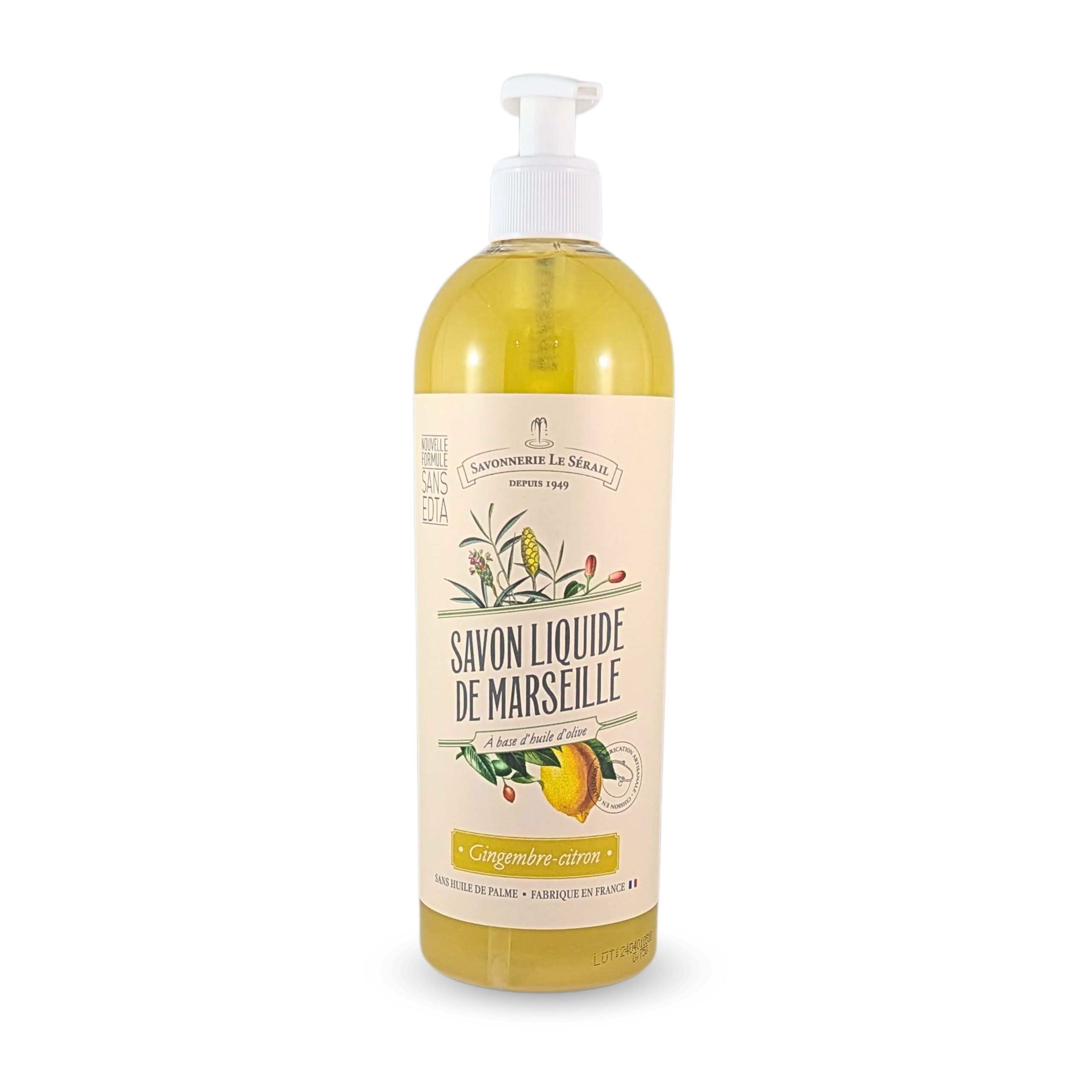 Savon liquide de Marseille 750ml – Citron-Gingembre