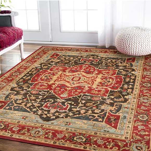 Tapis Vintage Rouge Unkar – Image 2