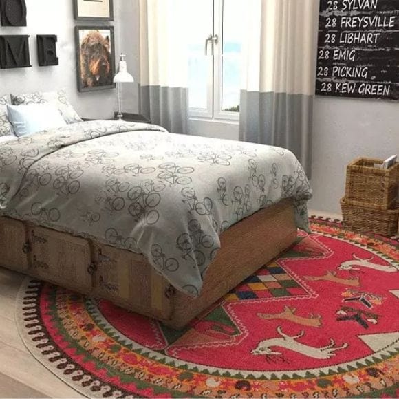 Tapis Rond Bohème Khezir – Image 2