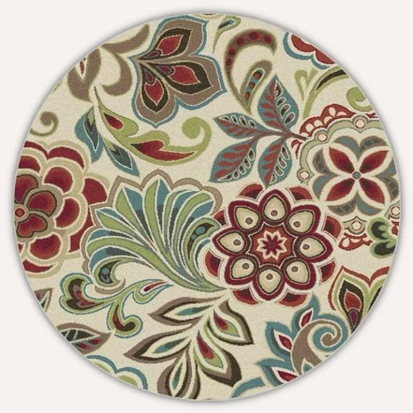 Tapis Rond Fleuri Vazir